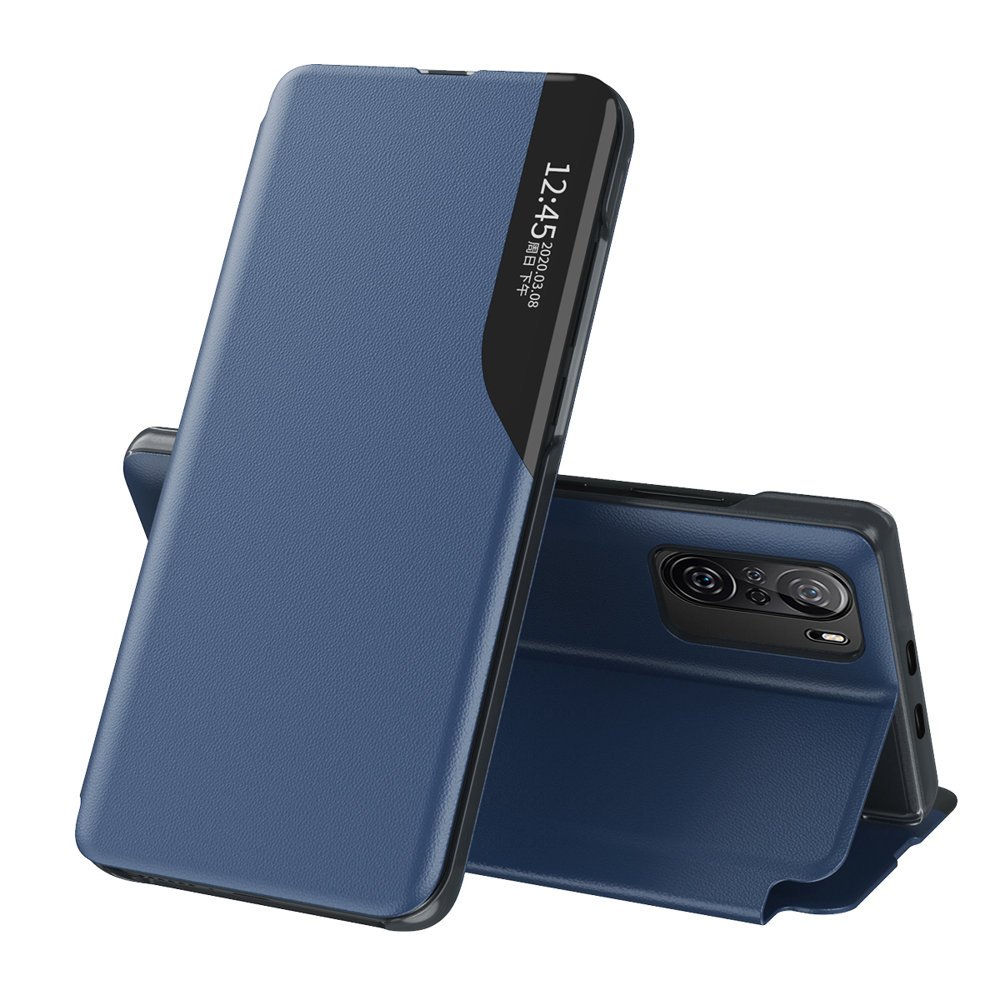 Xiaomi Redmi K40 Pro+ / K40 Pro / K40 / Poco F3 Eco Leather View Case intelligens fliptok kék