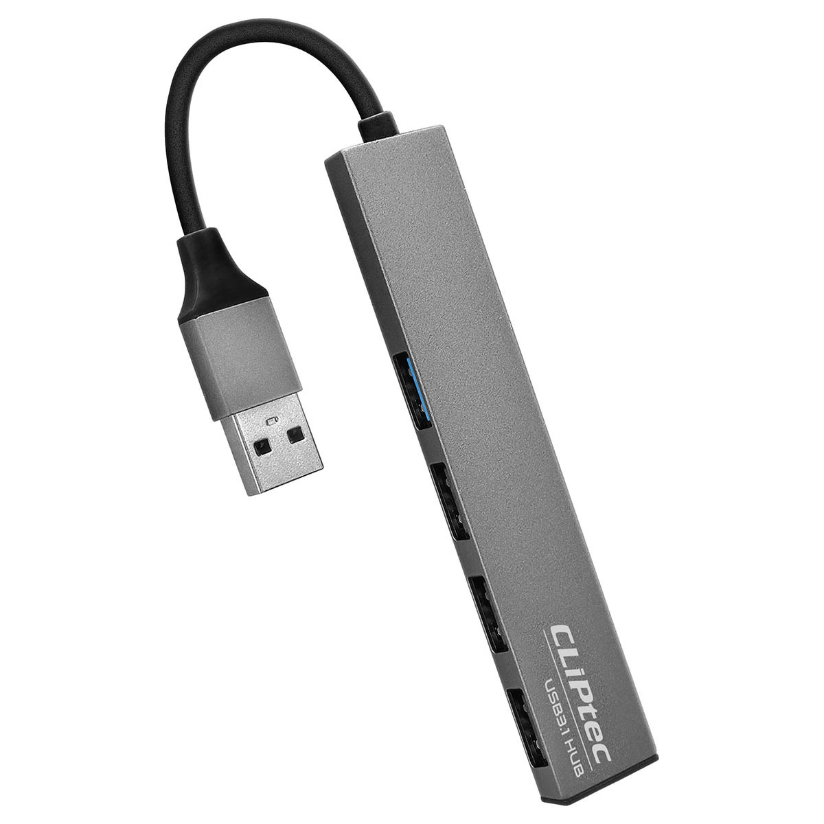 Cliptec USB HUB Adapter, USB Type-C Csatlakozással - USB 3.1 + 3xUSB 2.0 - Thunder II Szürke