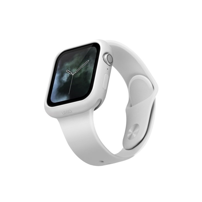 Apple Watch 40mm UNIQ Lino szilikon tok, fehér