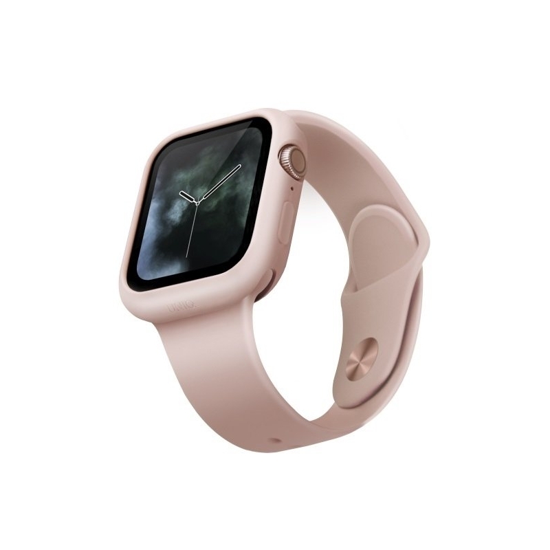 Apple Watch 40mm UNIQ Lino szilikon tok, rózsaszín