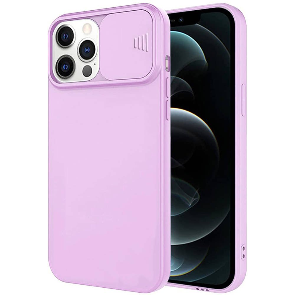 iPhone 12 Pro Nexeri Szilikon tok kameralencse védővel lila