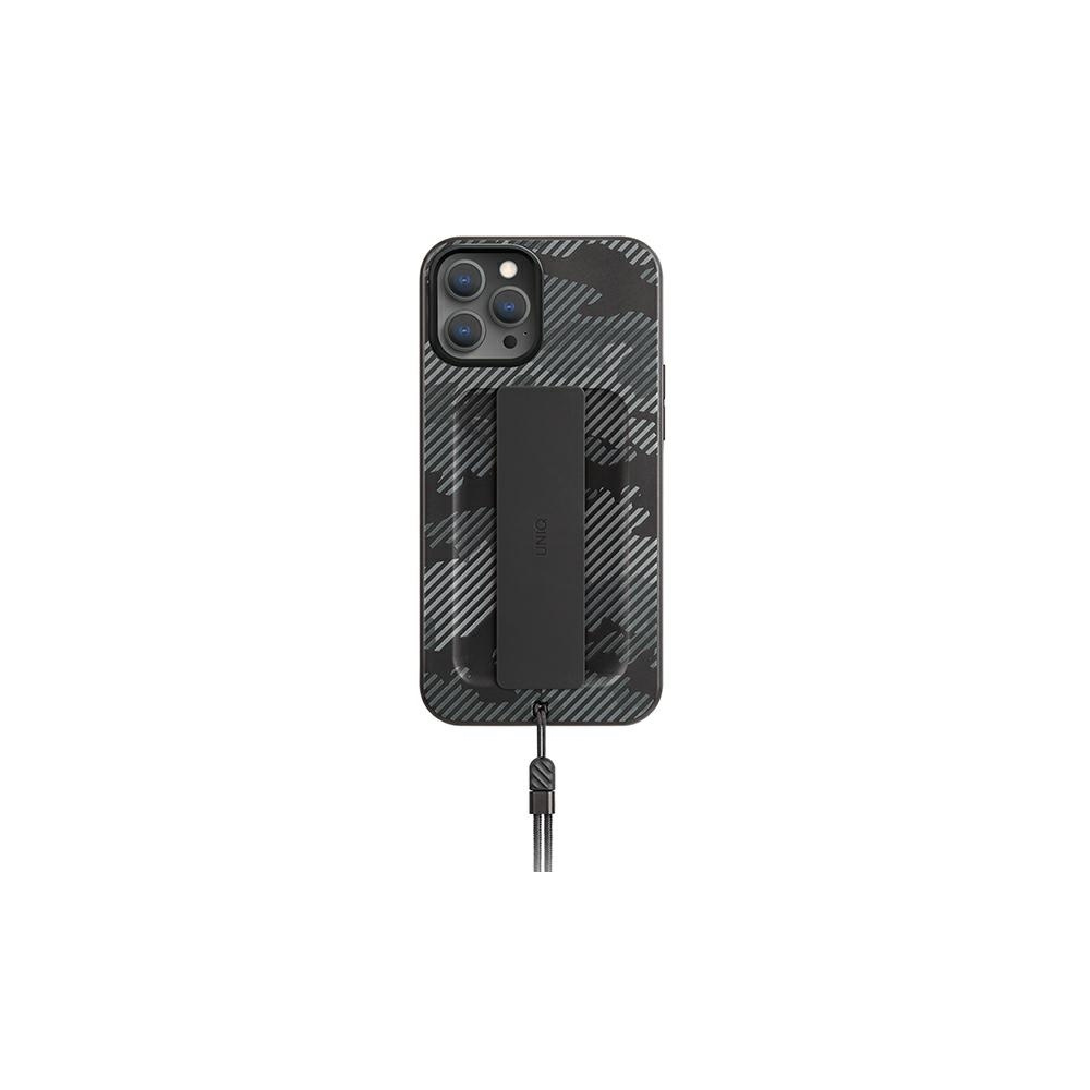 iPhone 12/ 12 Pro Uniq Heldro tok charcoal camo (Antimikrobiális bevonattal)