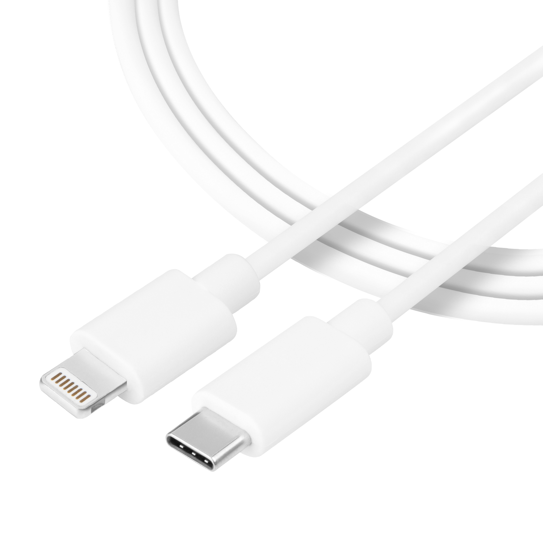 Tactical 016 Smooth Thread kábel USB Type-C - Lightning 0.3m fehér
