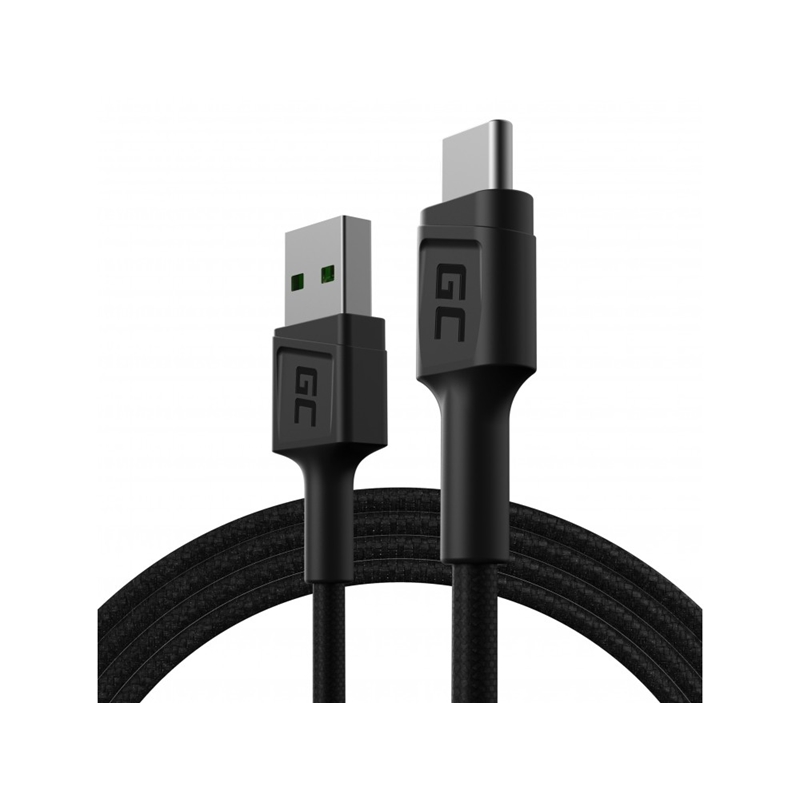 Green Cell GC PowerStream kábel USB-A-USB-C 120cm gyorstöltés, QC 3.0