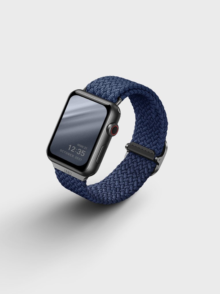 Apple Watch 38/40/41 mm Uniq Aspen fonott szíj kék