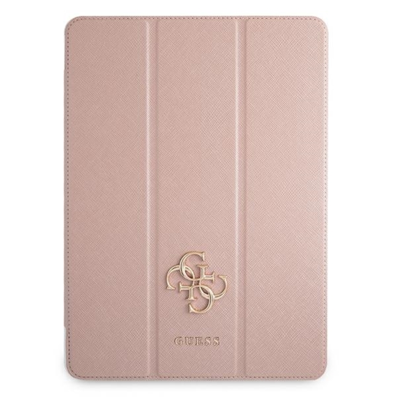 Guess Saffiano 4G Big Metal Logo tok iPad Pro 12.9'' 2021 (rózsaszín)