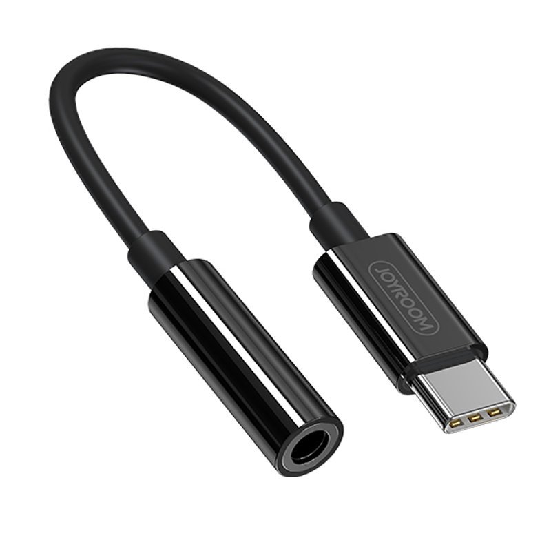 Joyroom 3.5mm mini audio jack - USB Type-C átalakító adapter fekete (SH-C1)