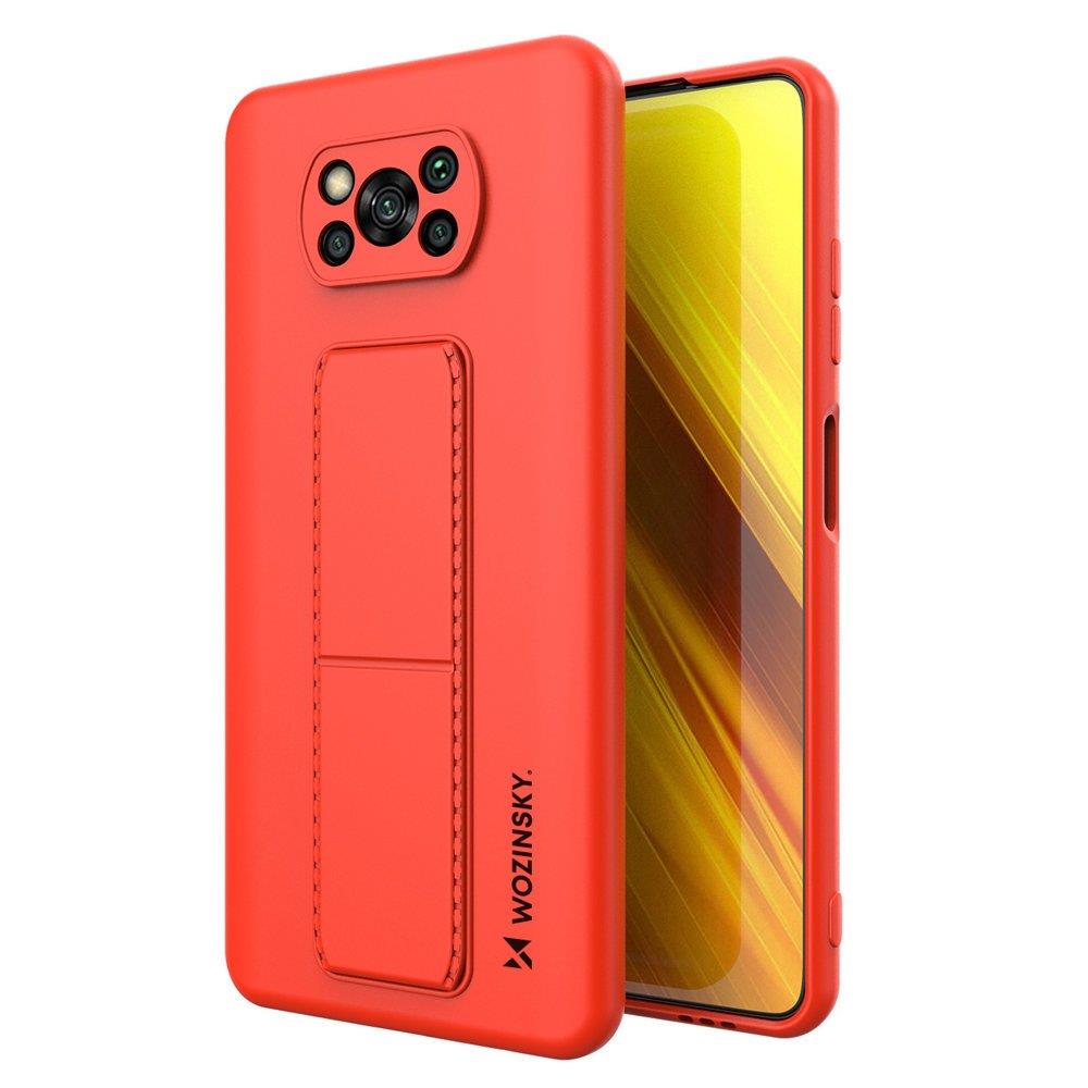 Xiaomi Poco X3 NFC / Poco X3 Pro Wozinsky Kickstand flexibilis szilikon tok piros