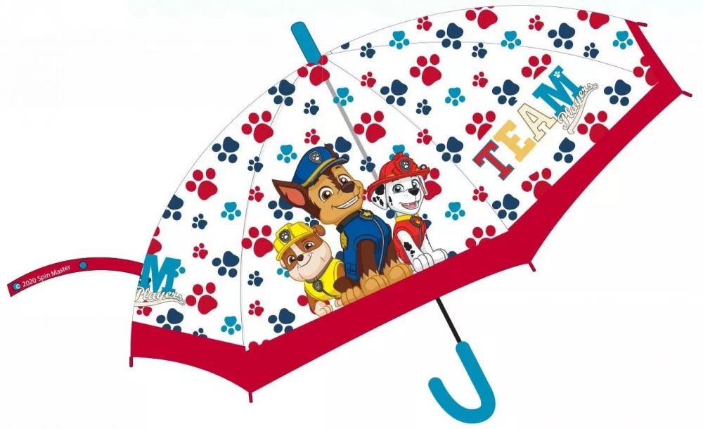 Mancs Őrjárat Gyerek átlátszó félautomata esernyő Ø68 cm (EMM52501143)