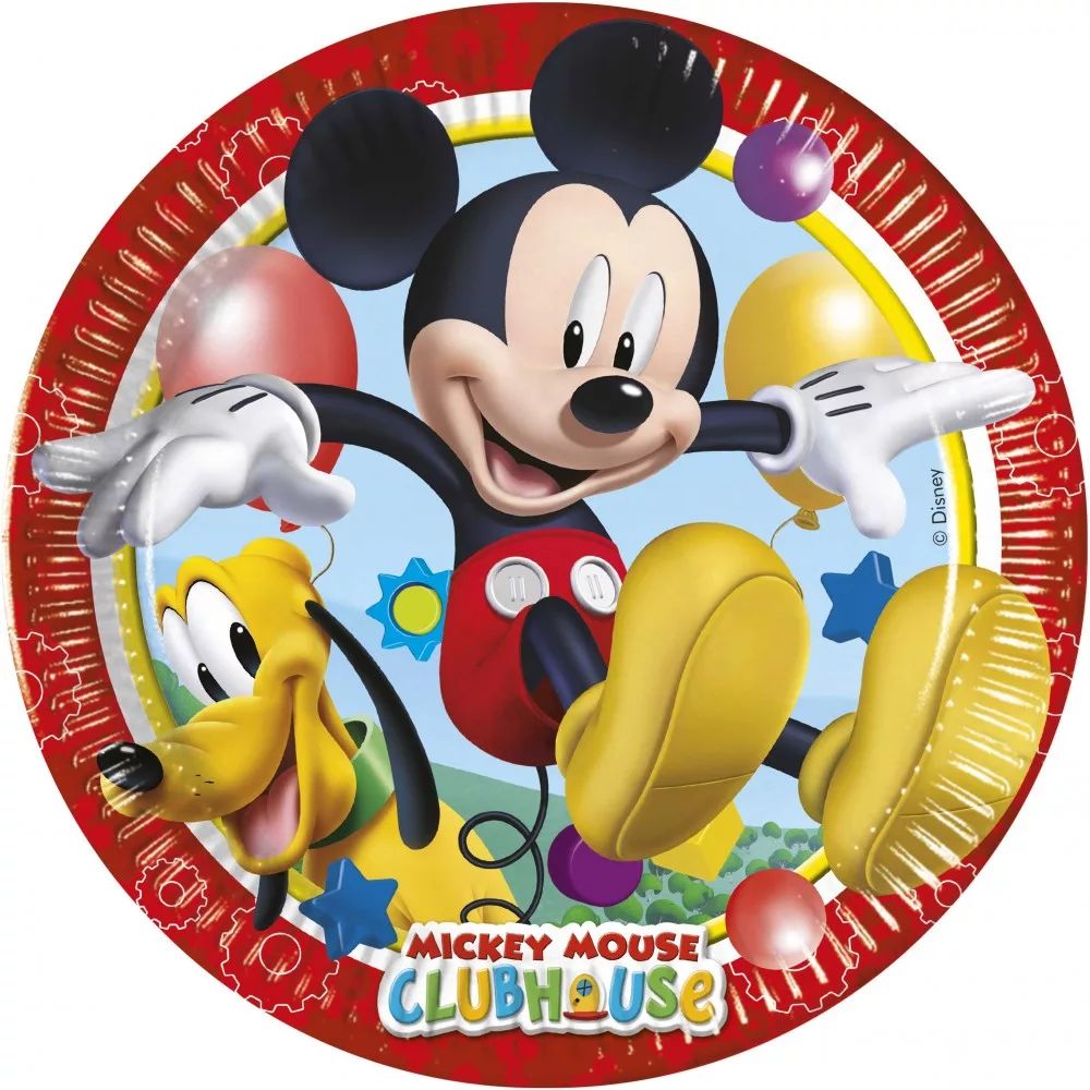 Disney Playful Mickey Papírtányér 8 db-os 23 cm (PNN81508)