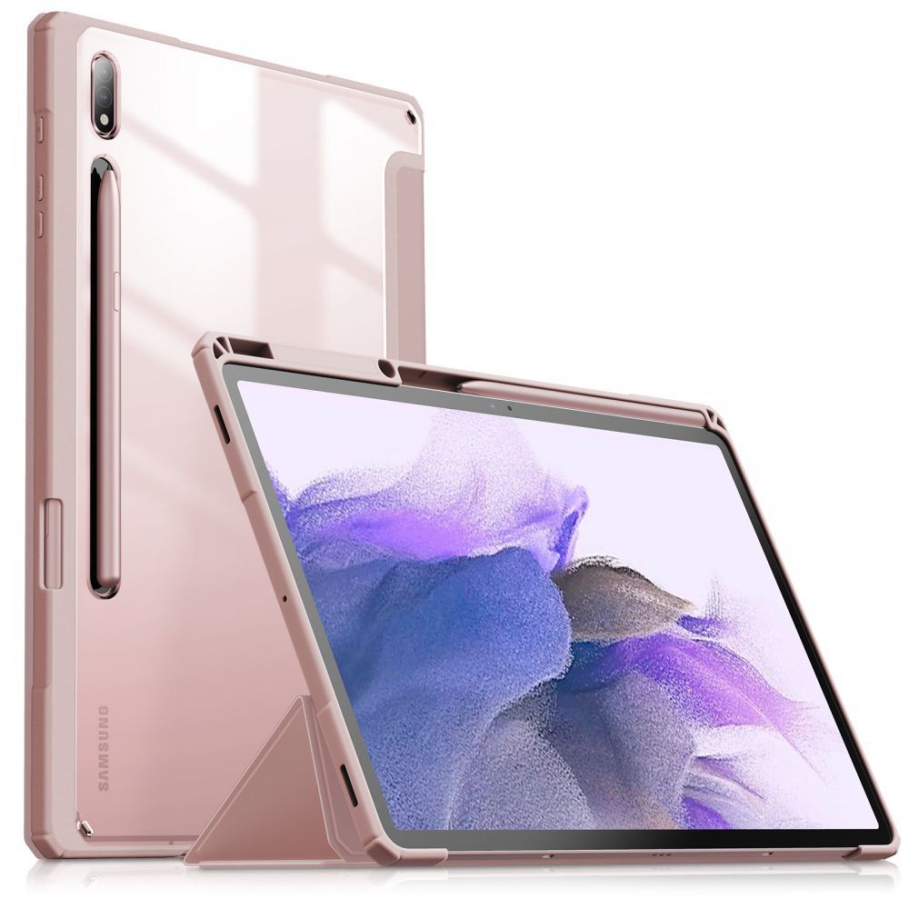 Samsung Tab S7 FE 5G 12.4 T730 / T736B Infiland Crystal Case Tok Pink