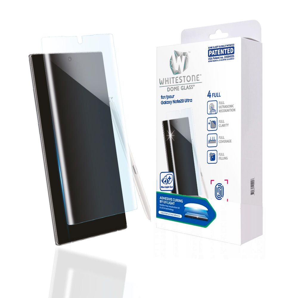 Samsung Note 20 Ultra Whitestone Dome Glass 9H kijelzővédő üvegfólia UV lámpa nélkül