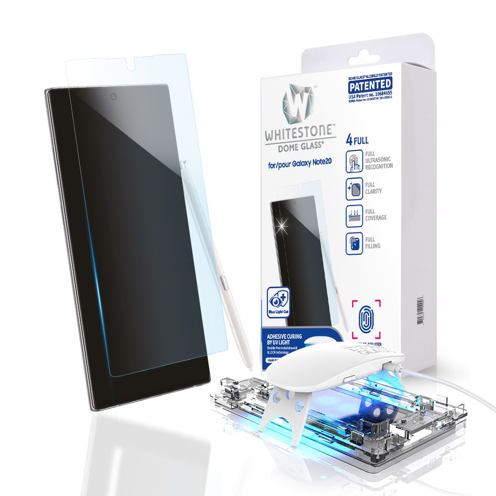 Samsung Note 20 Whitestone Dome Glass 9H kijelzővédő üvegfólia UV lámpával