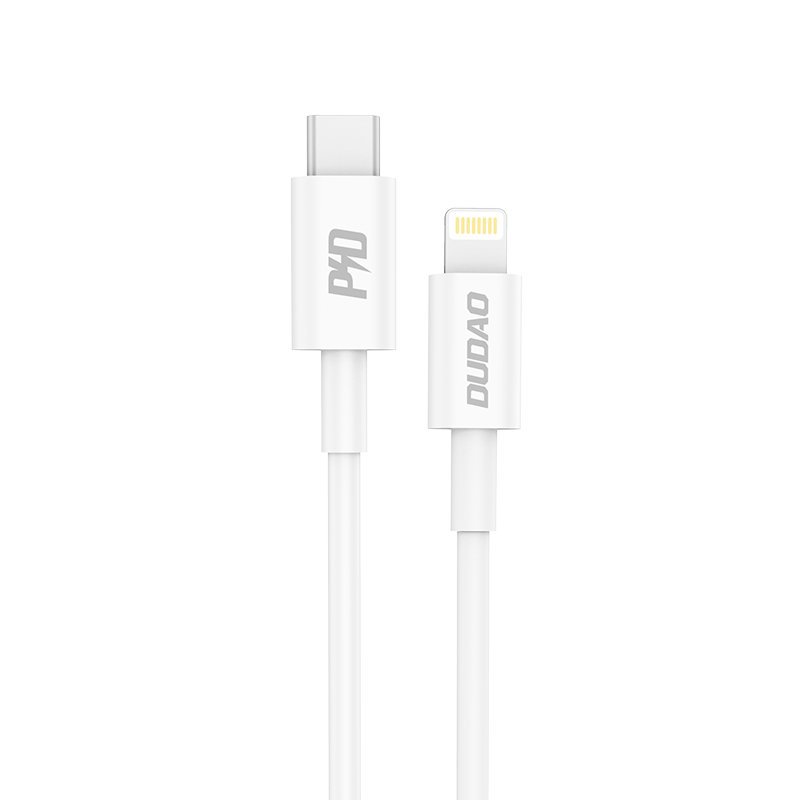 Dudao USB Type-C - Lightning kábel 18W 1m PD fehér (L6X)