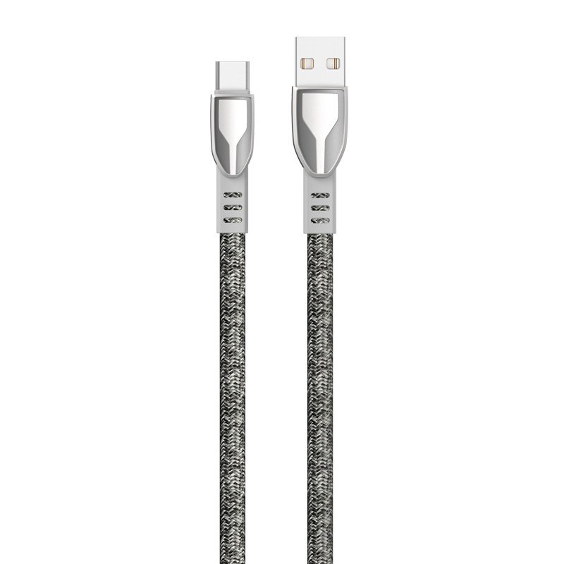 Dudao USB - USB Type-C Zinc Alloy 5A 1m USB kábel szürke (L3PROT)
