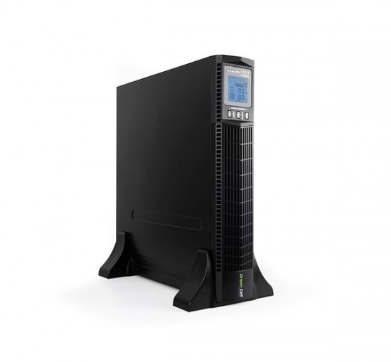 Green Cell UPS Online RTII 1000VA, szünetmentes tápegység LCD kijelzővel (UPS13)