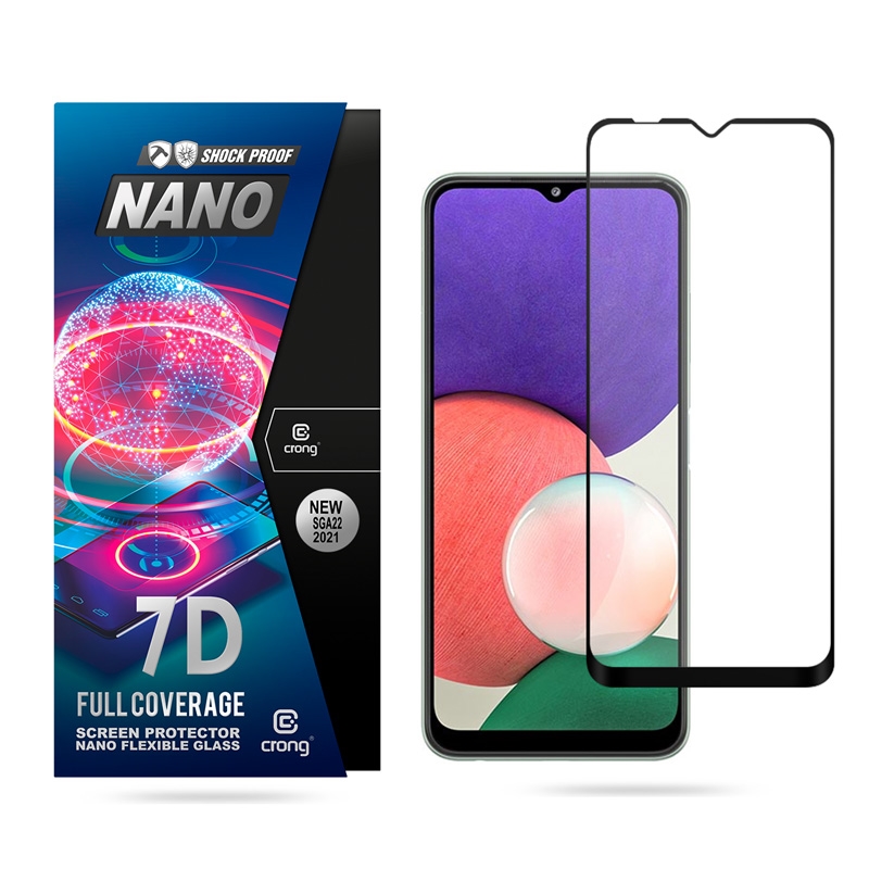 Crong 7D Nano rugalmas üveg hibrid képernyővédő 9H Samsung Galaxy A22 5G