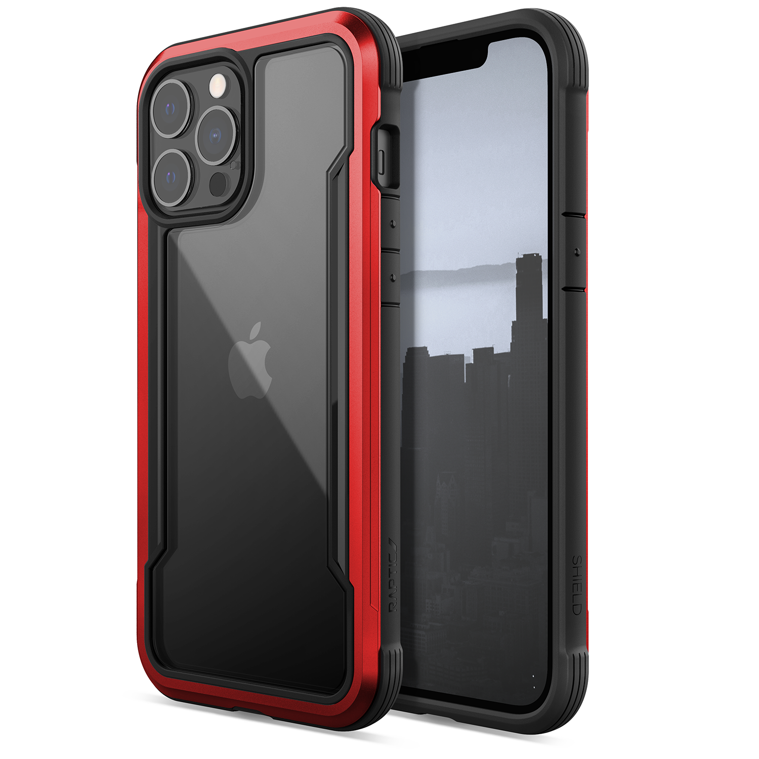 X-Doria Raptic Shield Pro iPhone 13 Pro Max alumínium tok piros
