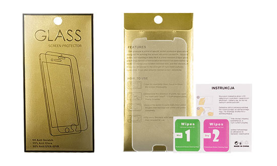 Samsung Galaxy J4 Plus Glass Gold kijelzővédő üvegfólia