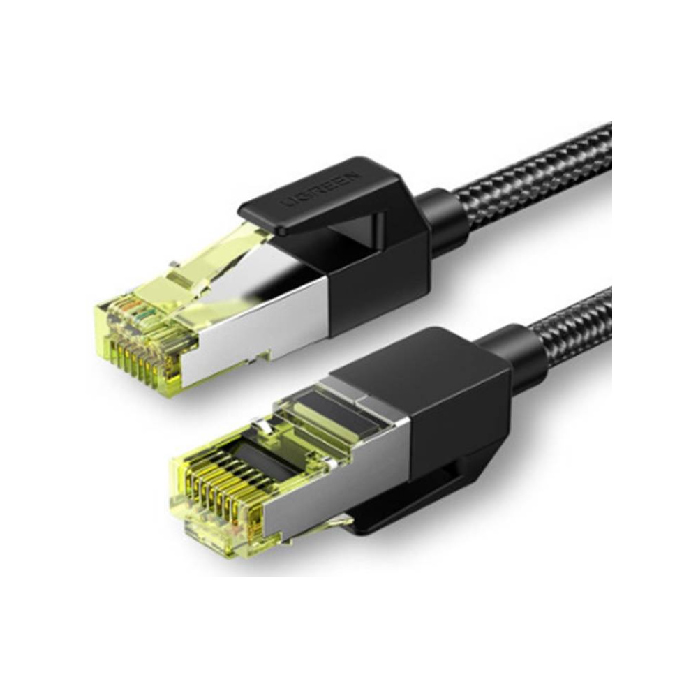 Ugreen NW150 Cat 7 F/FTP Braid Ethernet RJ45 kábel 0.5m (fekete)