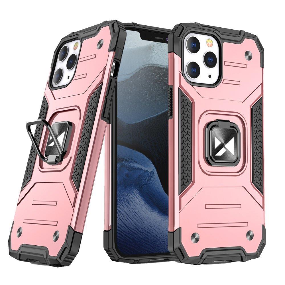 iPhone 13 Pro Wozinsky Ring Armor Case Kickstand telefontok rózsaszín