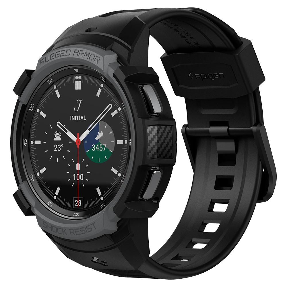 Samsung Galaxy Watch 4 Classic 46mm Spigen Rugged Armor Pro szíj és tok fekete