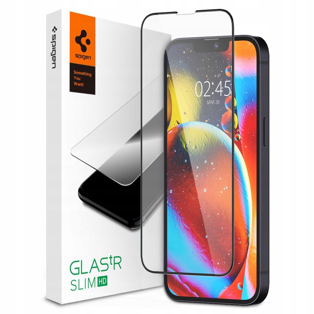 iPhone 13 Pro Max / 14 Plus Spigen Glass FC üvegfólia fekete (AGL03383)