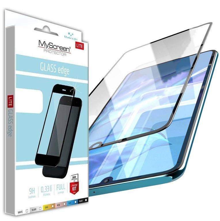 Samsung Galaxy A12 MyScreen Lite Edge kijelzővédő üvegfólia fekete