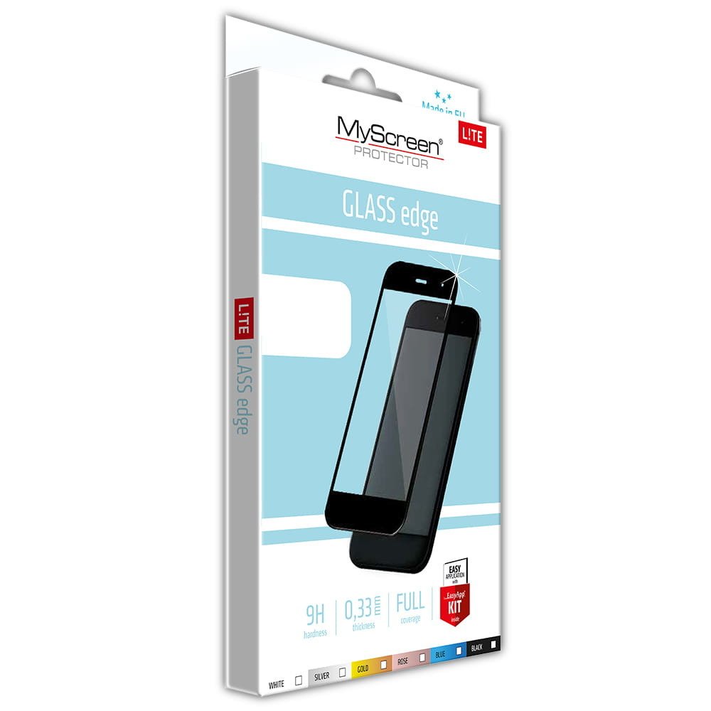 Samsung Galaxy A40 MyScreen Lite Edge kijelzővédő üvegfólia fekete