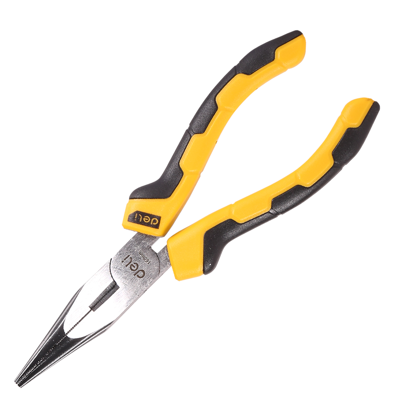 Deli Tools EDL2106 hosszúcsőrű fogó 16cm (sárga)