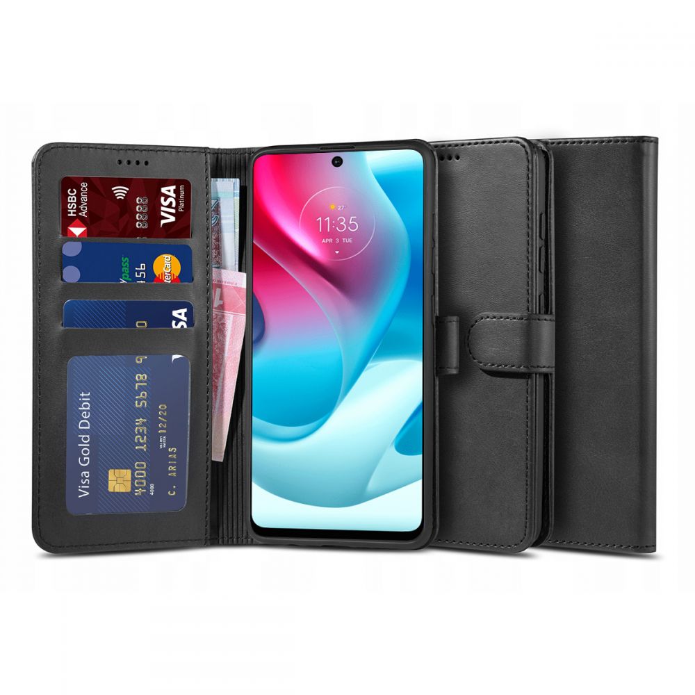 Motorola Moto G60S Max Tech-Protect Wallet 2 fliptok fekete