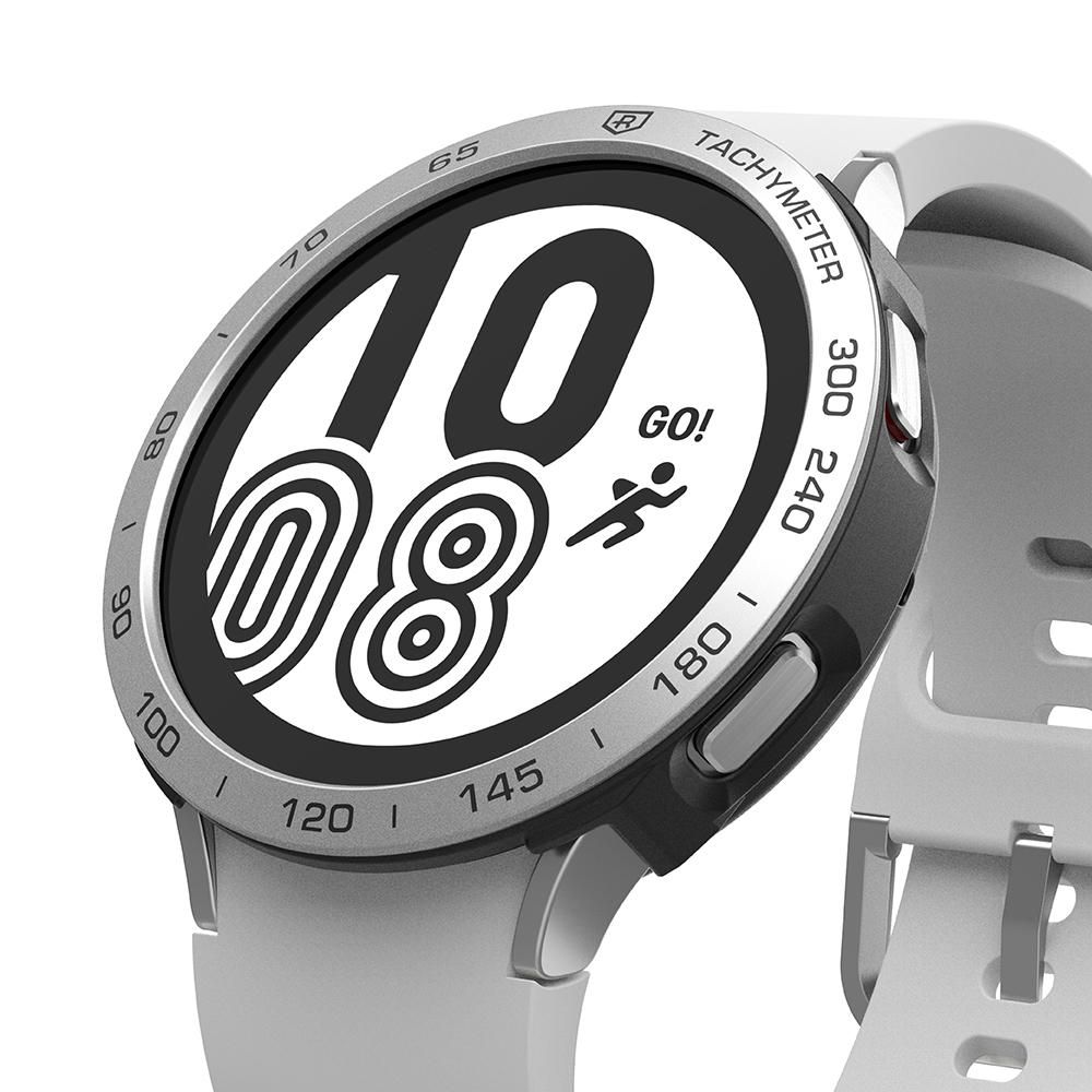 Samsung Galaxy Watch 4 44mm Ringke Air tok és Bezel Styling káva dísz fekete/ ezüst