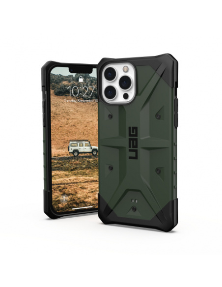 iPhone 13 Pro UAG Pathfinder fokozott védelmet biztosító tok zöld színben
