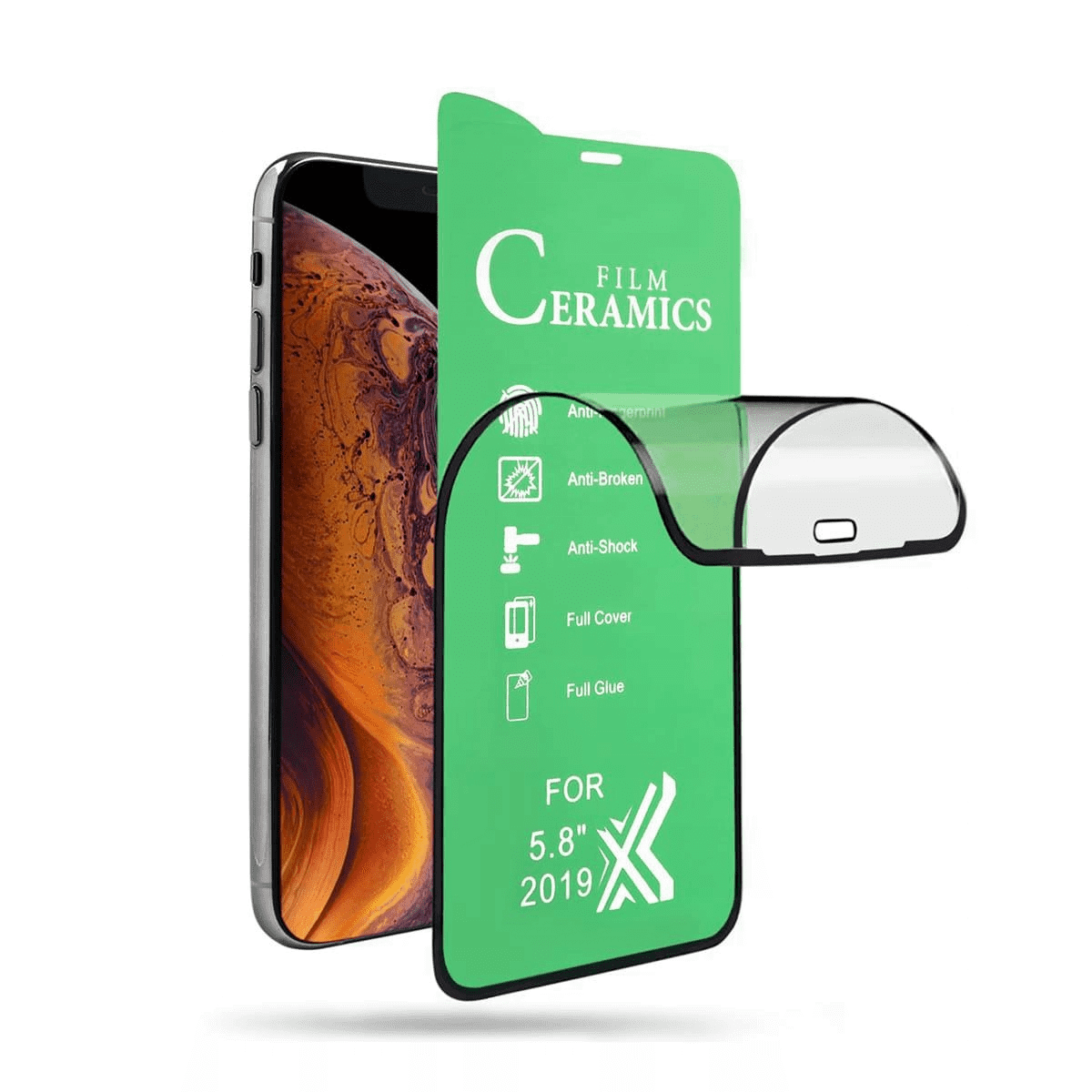 Motorola G100 Prémium flex kerámia 9H kijelzővédő üvegfólia fekete