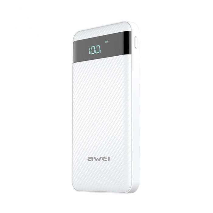 Awei Powerbank P63K - 2xUSB - Gyorstöltéssel 10000mAh fehér