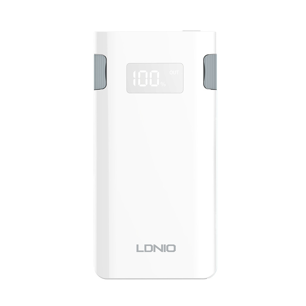 Ldnio Powerbank - 2xUSB - 10000mAh + 2 Kábel - USB - Micro USB és USB - Lightning fehér