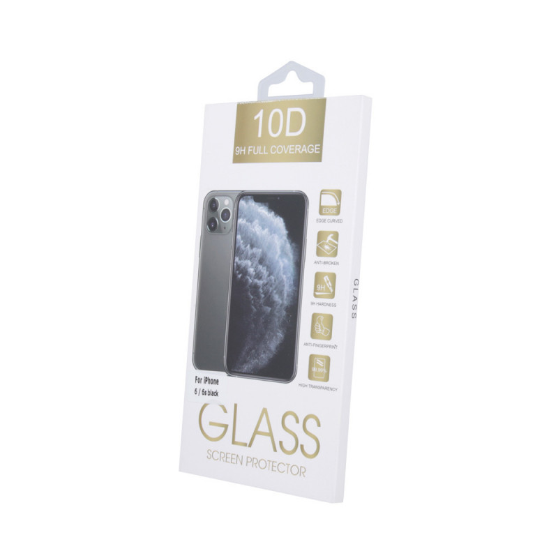 iPhone 7 / 8 / SE 2020 / SE 2022 Kijelzővédő 10D üvegfólia fekete kerettel
