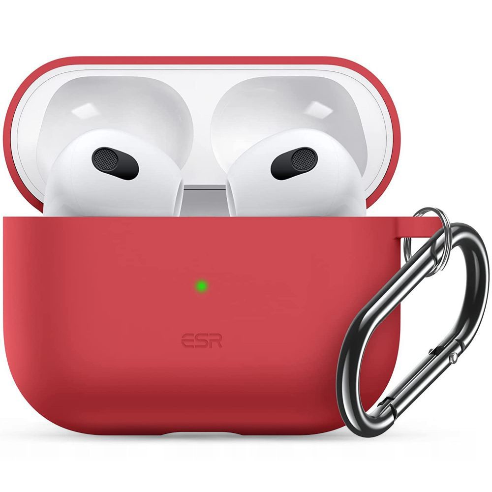 Apple Airpods 3 ESR Bounce tok karabinerrel piros