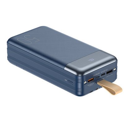 Remax Hunergy powerbank 50000mAh gyorstöltéssel 2x USB / 1x USB Type C kék