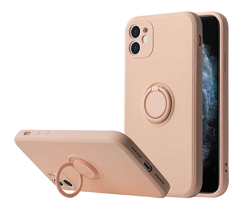 iPhone X/XS Vennus Silicone Ring tok világos rózsaszín