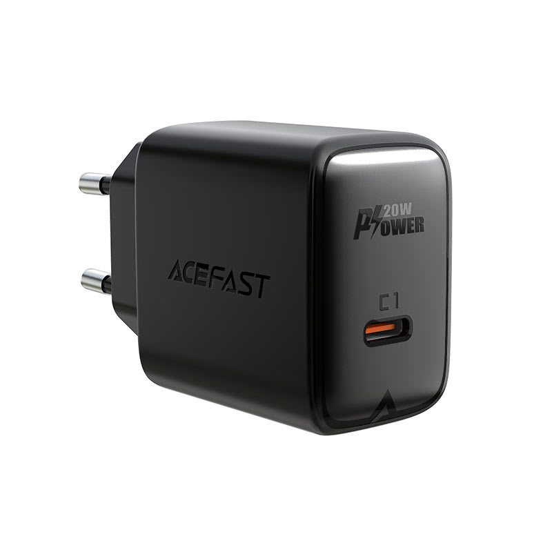 Acefast Fali töltő USB Type C PD20W 2,4A fekete