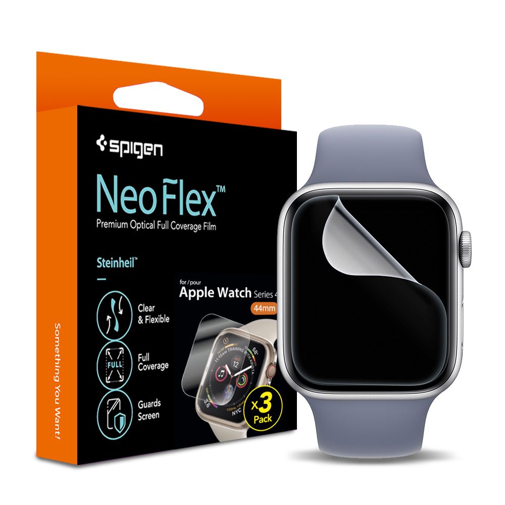 Apple Watch 4/5/6/SE (44 mm) Spigen Neo Flex HD kijelzővédő fólia 3 db