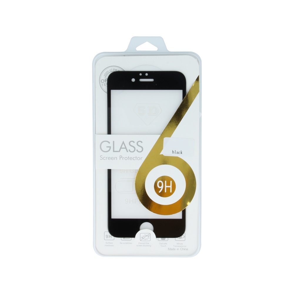 iPhone XR / 11 5D kijelzővédő üvegfólia fekete kerettel