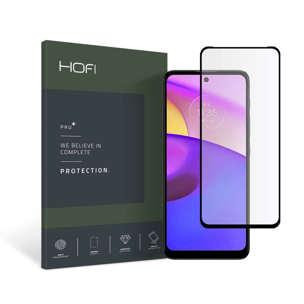 Motorola Moto E40 Hofi Glass Pro+ Hybrid temperált üvegfólia fekete