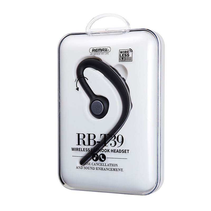 Remax Bluetooth 5.0 vezeték nélküli headset fekete (RB-T39)