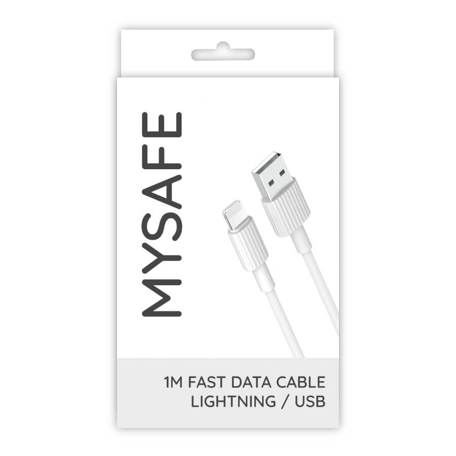 MySafe USB - Lightning kábel 1m fehér