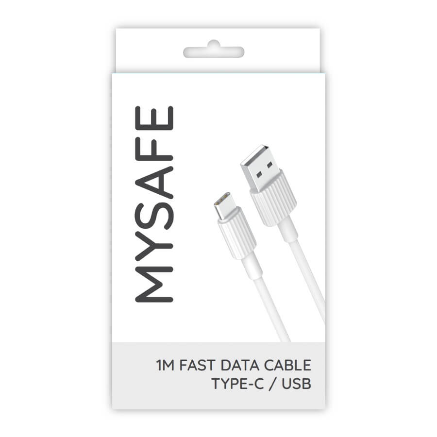 MySafe USB - USB Type-C kábel 1m fehér