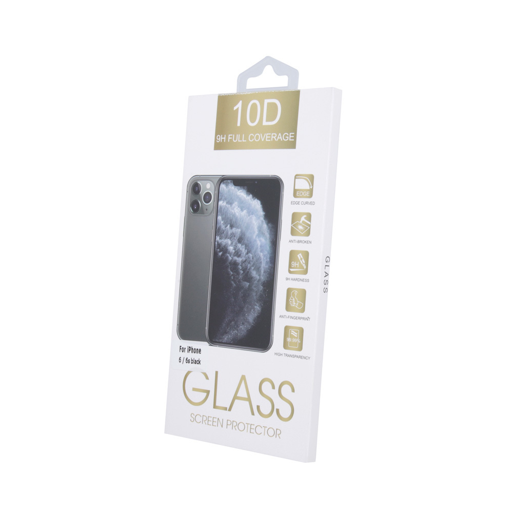 iPhone 13 Pro Max/14 Plus Kijelzővédő 10D üvegfólia fekete kerettel