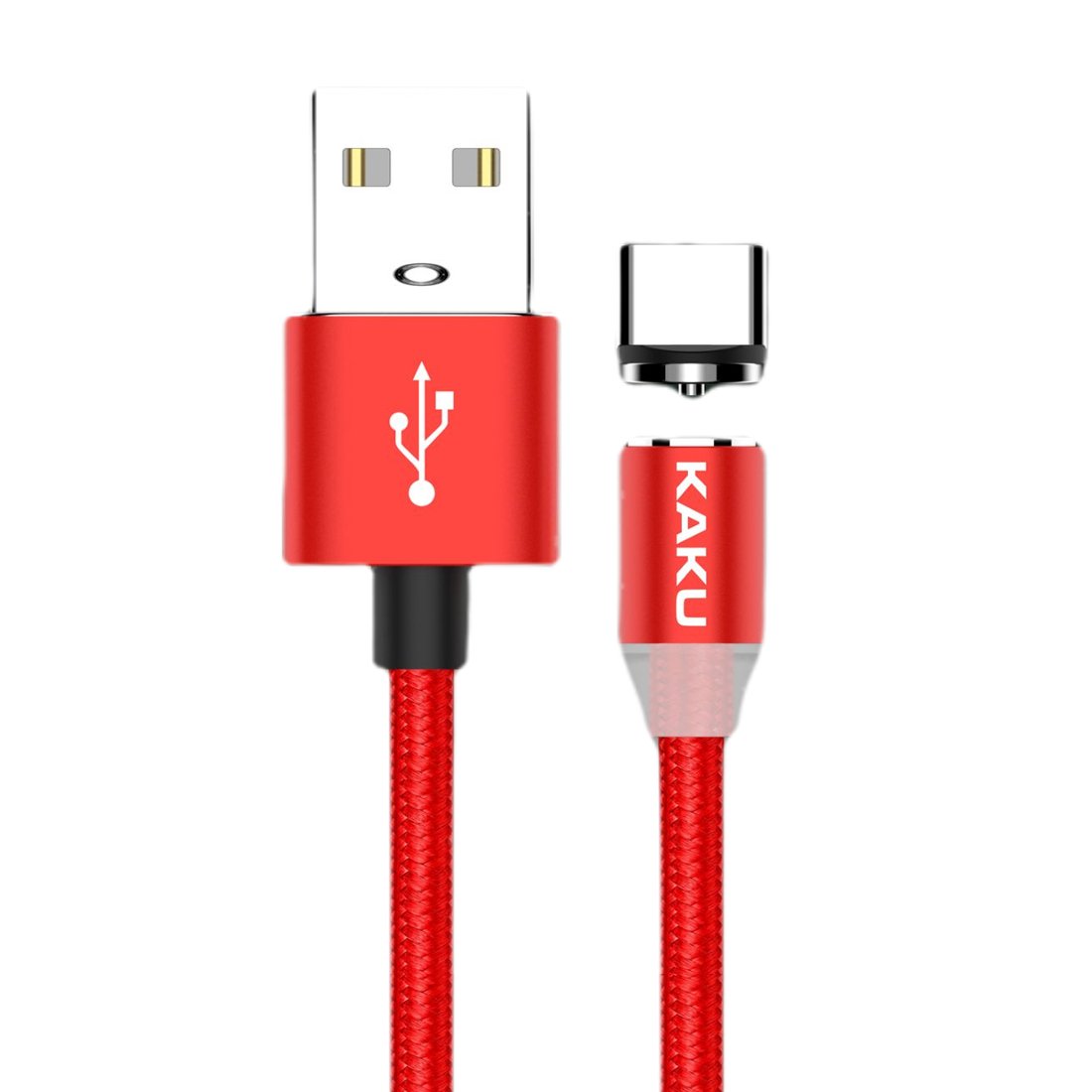 Kaku Hedong mágneses USB - USB Type-C 3A 1m kábel piros