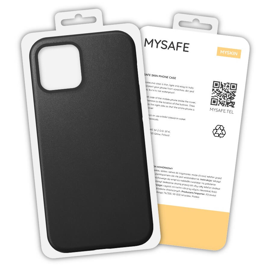 iPhone 12 / 12 Pro MySafe Skin tok fekete